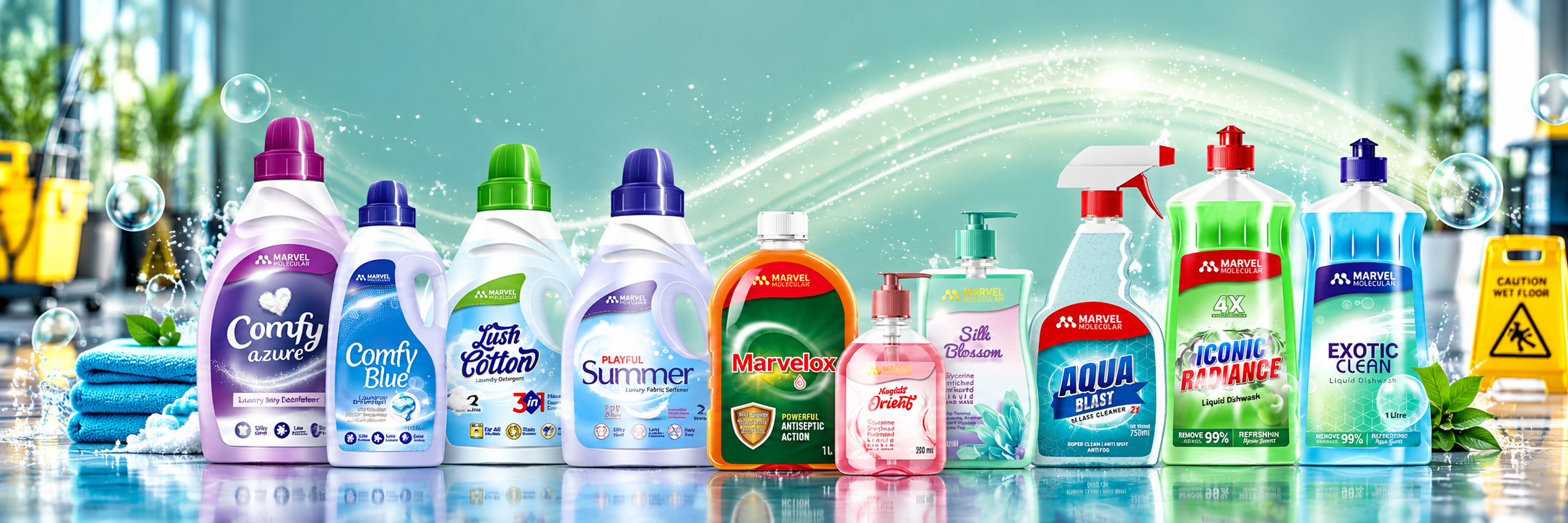 Marvel Molecular Fresh Clean Product Lineup